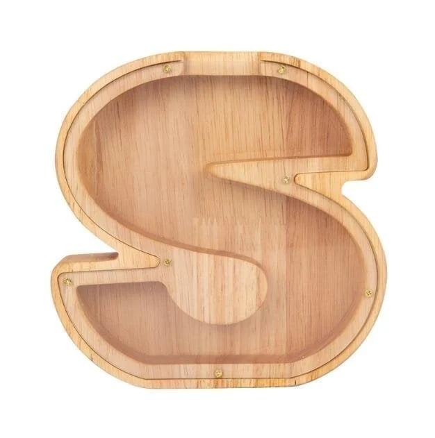 (🔥Summer Hot Sale Now-49% Off) Personalized Wooden Letter Piggy Bank - FREE SHIPPING